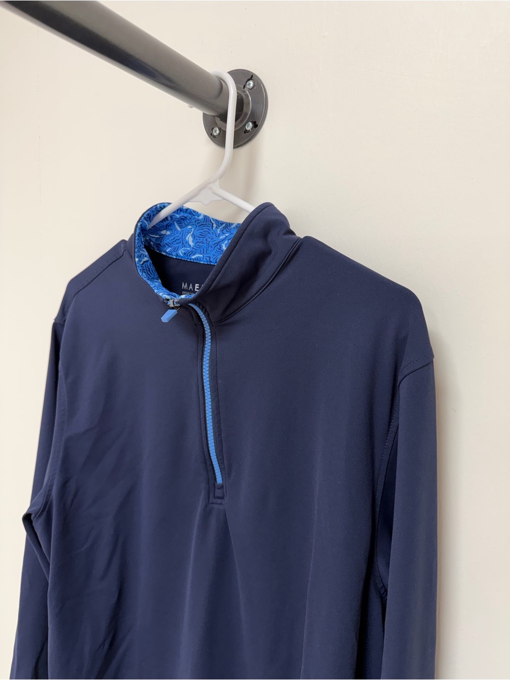 MAELREG Navy Half-Zip Pullover with Blue Trim
